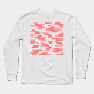 Pixel Coral Pattern Long Sleeve T-Shirt